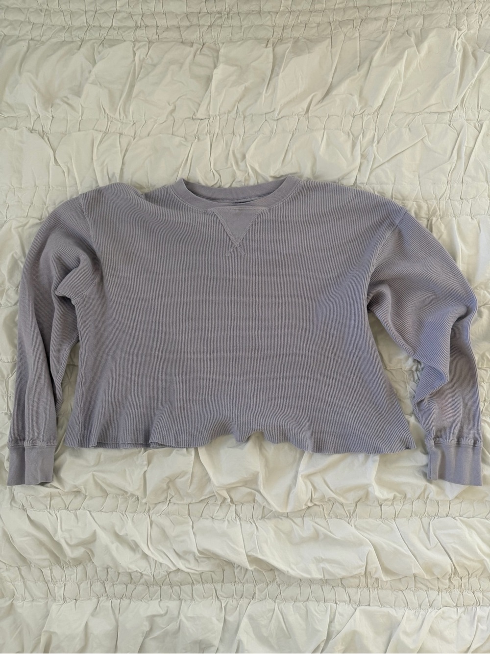 Brandy Melville J Galt Lavender Cropped T shirt Oversized Boxy Fit